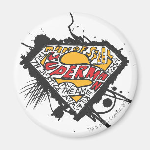 Superman Stylized Logo with letters Logo Magnet