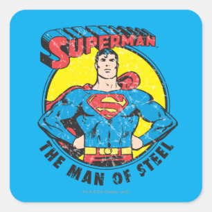 Superman The Man of Steel Square Sticker