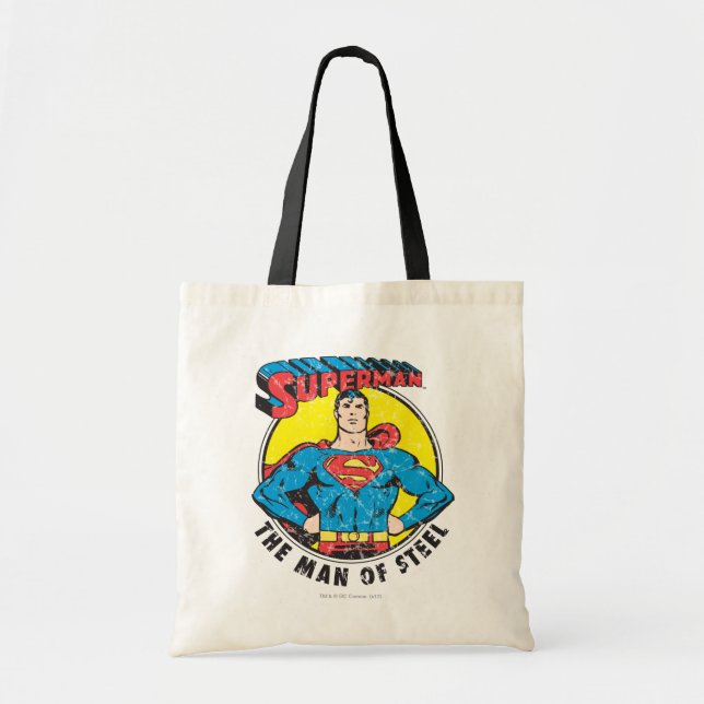 Superman The Man of Steel Tote Bag (Front)