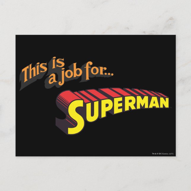 Superman | This is a job for... Logo Postcard (Front)