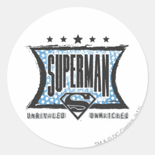 Superman Unrivaled, Unmatched Classic Round Sticker