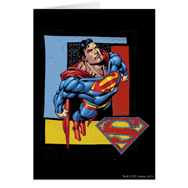 Superman with colourful background (Front)