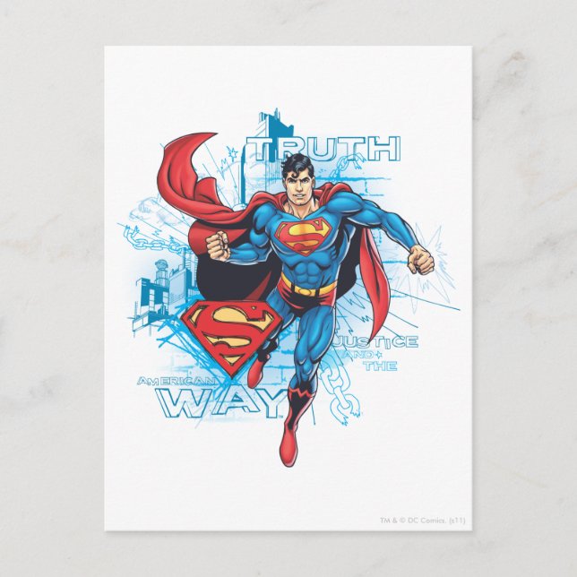Superman with Logo Postcard (Front)