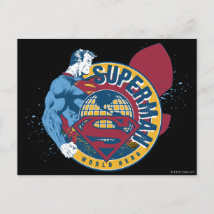 Superman - World Hero Postcard