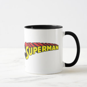 Superman   Yellow Red Letters Logo Mug