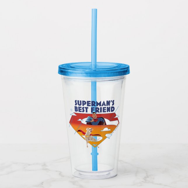 Superman's Best Friend Acrylic Tumbler (Front)