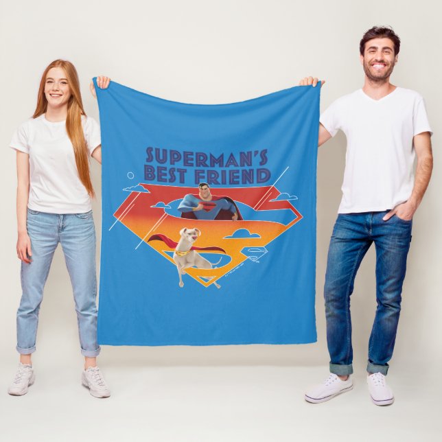 Superman's Best Friend Fleece Blanket (In Situ)