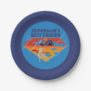 Superman's Best Friend Paper Plate