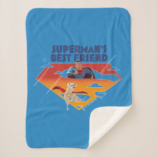 Superman's Best Friend Sherpa Blanket