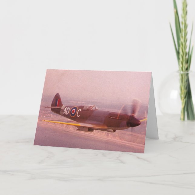 Supermarine Spitfire Aeroplane Card (Front)