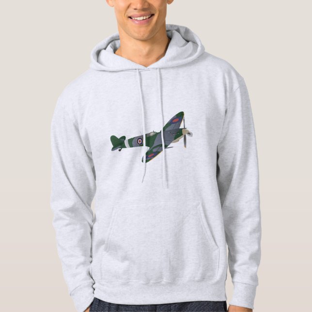 Supermarine Spitfire Fighter Aircraft Hoodie (Front)