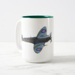 Supermarine Spitfire Mk.IX Two-Tone Coffee Mug<br><div class="desc">The iconic English WW2 Fighter,  the Supermarine Spitfire Mk.IX.</div>