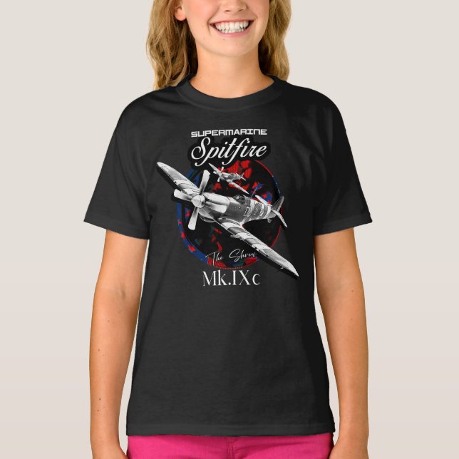 Supermarine Spitfire MK.IXc WW2 Fighter Plane T-Shirt (Front)