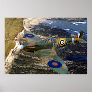 Supermarine Spitfire - Vintage Aviation Photograph Poster