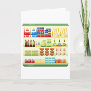 Supermarket Goods Shelf Greeting Cards