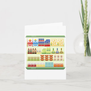 Supermarket Goods Shelf Note Cards