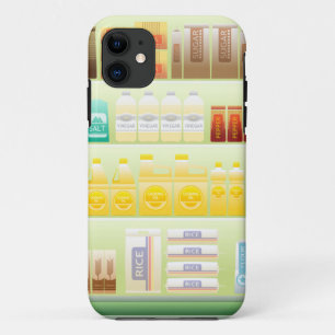 supermarket shelf coffee tea grains iPhone 11 case