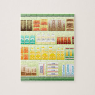 supermarket shelf coffee tea grains jigsaw puzzle