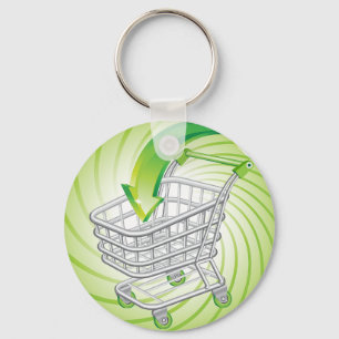Supermarket Shopping Cart Key Ring