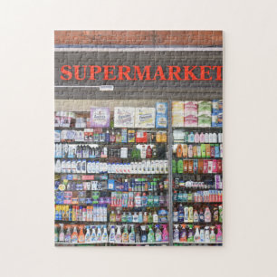 Supermarket Window, Kensington, London, England UK Jigsaw Puzzle