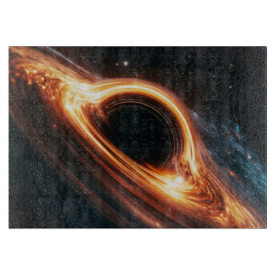 Supermassive Black Hole Accretion Disc Space Art Cutting Board