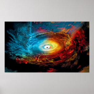 Supermassive Black Hole Illustration Poster