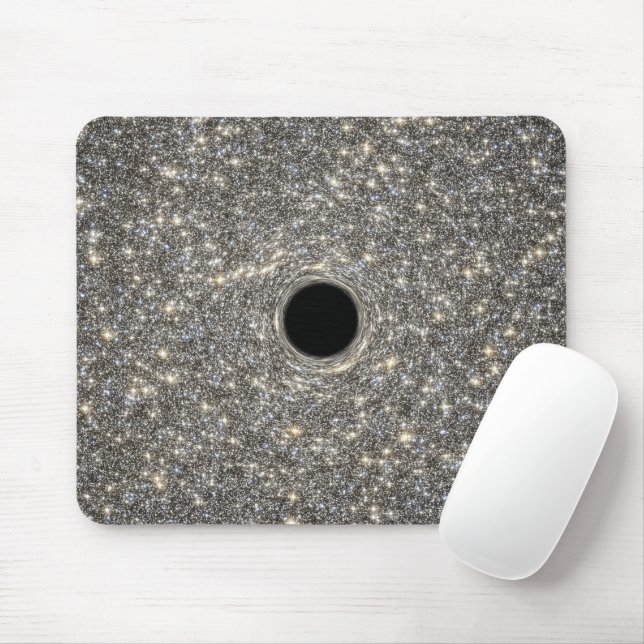 Supermassive Black Hole In The Middle Of A Galaxy. Mouse Mat (With Mouse)