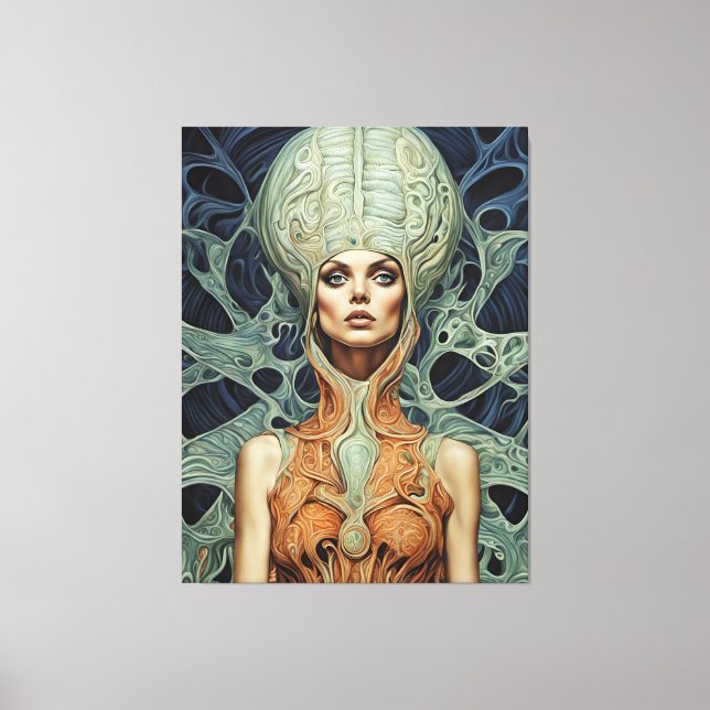 Supermodel Alien Woman Canvas Print (Front)