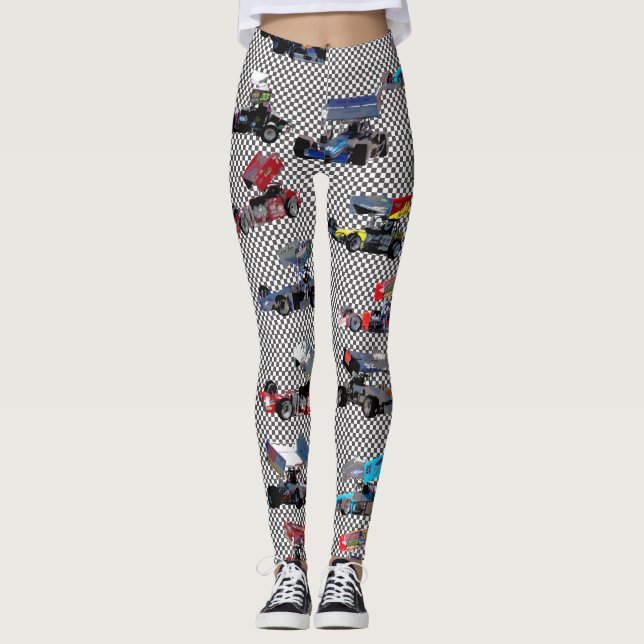 Supermodified collage checked leggings (Front)