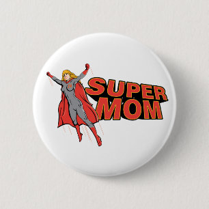 Supermom 6 Cm Round Badge