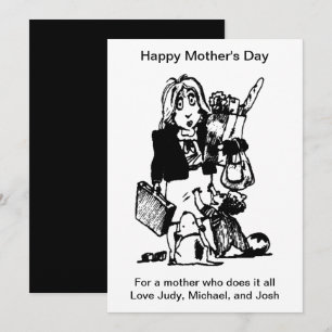 Supermom Does It All Happy Mother's Day Invitation