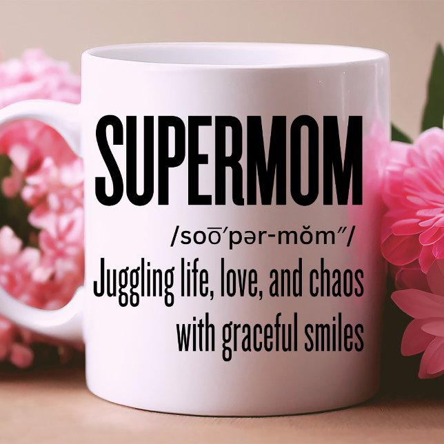 Supermom Momlife Funny Cute Mother's Day Gift Coffee Mug (The perfect gift for your Supermom. Add her name and buy now! Why wait?)