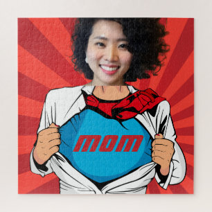Supermom- Name and Photo Customisable Jigsaw Puzzle