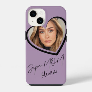SuperMOM Photo Elegant Modern Purple iPhone 14 Case