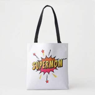 Supermom Retro Comic Pop Art Tote Bag