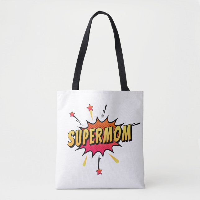 Supermom Retro Comic Pop Art | Tote Bag (Front)