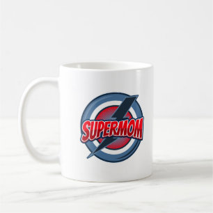 Supermom retro logo style coffee mug
