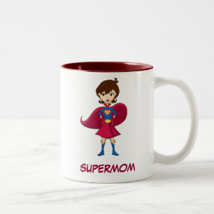 SUPERMOM Two-Tone COFFEE MUG