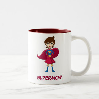 SUPERMOM Two-Tone COFFEE MUG
