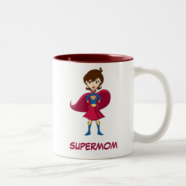 SUPERMOM Two-Tone COFFEE MUG (Right)