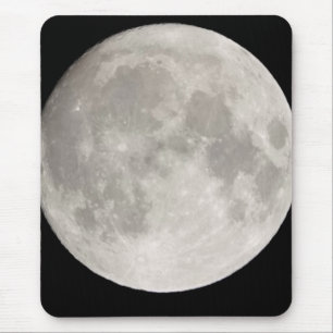 Supermoon in black sky mouse mat