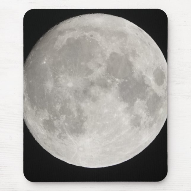 Supermoon in black sky mouse mat (Front)