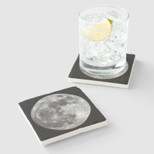 Supermoon Moon Stone Coaster