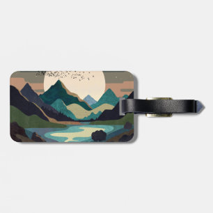Supermoon On The Lake Luggage Tag