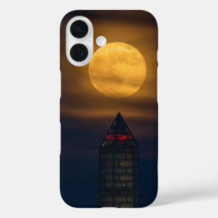 Supermoon Over Washington Monument iPhone 16 Case