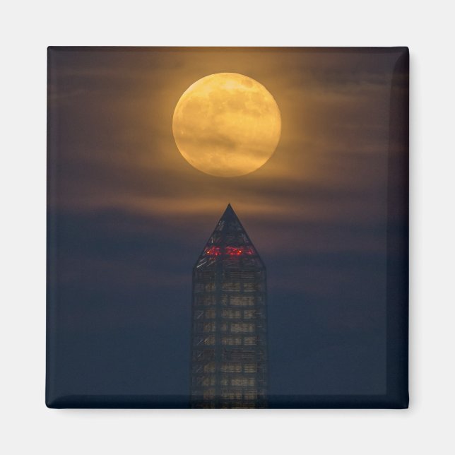 Supermoon Over Washington Monument Magnet (Front)