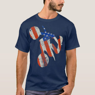 Supermoto America Flag Supercross Riding T-Shirt