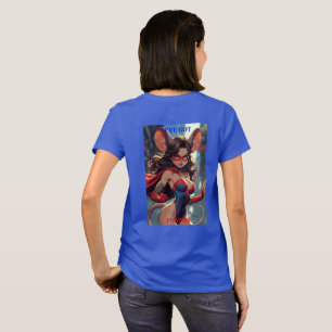 SuperMouse Woman Got Powers women blue T-shirt bk