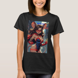 SuperMouse Woman Mouse Power women black T-shirt