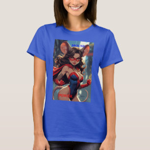 SuperMouse Woman Mouse Power women blue T-shirt